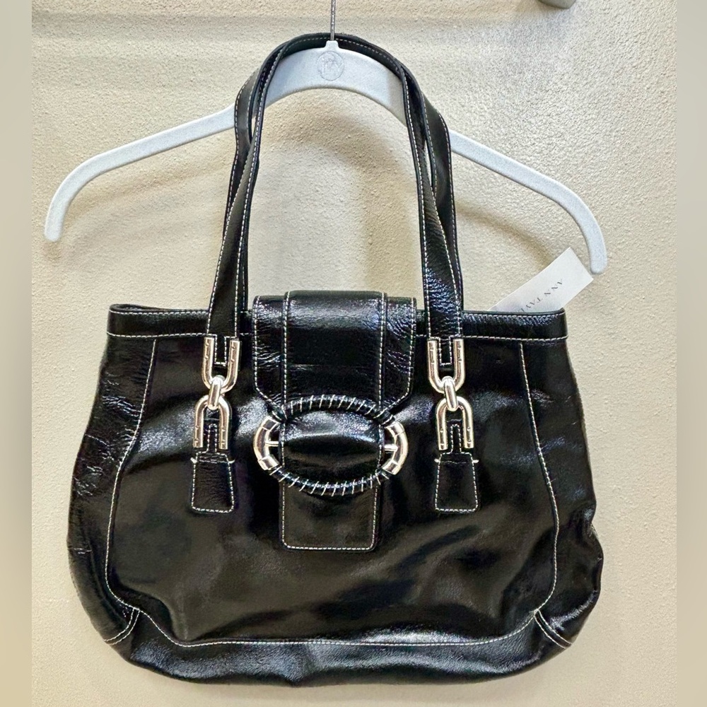 Ann Taylor Large Black Shoulder Bag. NWT